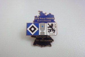 DFB-Pokal 2008-2009 Achtelfinale HSV - TSV 1860 München schwarz weiß blau