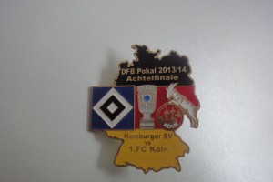 DFB-Pokal 2013-2014 Achtelfinale HSV - 1. FC Köln schwarz rot gold