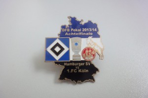 DFB-Pokal 2013-2014 Achtelfinale HSV - 1. FC Köln schwarz weiß blau