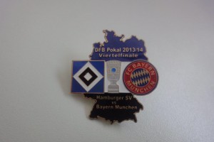 DFB-Pokal 2013-2014 Viertelfinale HSV - Bayern München blau weiß schwarz
