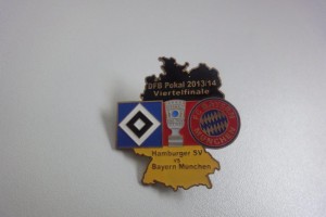 DFB-Pokal 2013-2014 Viertelfinale HSV - Bayern München schwarz rot gold